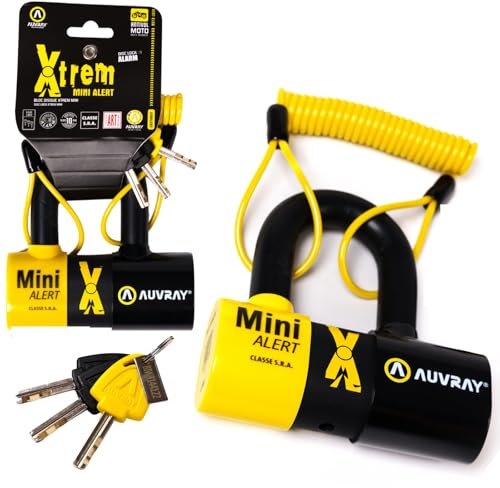 Antivol Moto SRA AUVRAY | Bloc Disque Moto Alarme Homologué SRA Recommandé Par Les Assurances | Bloque Roue Moto Pour Une Meilleure Protection Contre Le Vol