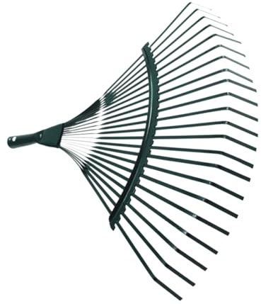TOBBOMEY 2 pezzi Rastrello Foglie Denti con Manico in Legno Strumento Giardinaggio Resistente per Pulizia Prato e Giardino Colore Casuale