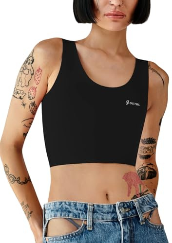 GCTBL Bröstbinder för transgender FTM Trans Binder andas sömlös Binder BH (B, S)