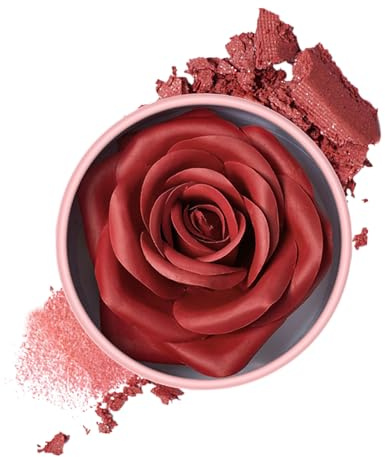 Blush Rose Rouge pour le visage et les pommettes, texture légère et non | Blush Fleur Visage Effet Pétale 3D Léger Longue Tenue, Pour Femmes Filles Et Les Fêtes, Cosmétique