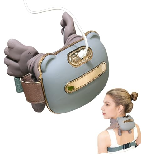 MassagegeräT, Rückenmassagegerät mit Wärme-Funktion, Tragbares 4D Tiefenmassagegerät, 3 Massagemethoden, 2 Temperaturstufenmit, Tiefrelaxmassage für zu Hause, im Büro, auf Reisen (Grün)