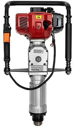 TAPMING pålramshammare, 52CC gasdrivet jordpålsfundament T-Post Driver, bensindriven jordpålsfundamentdrivare, 55–70 mm hylsfattning, för jordbruk och byggande
