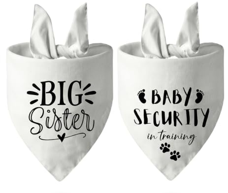 Lot de 2 Bandana Chien, Foulards Triangle Réglable Petits Grands Chiens | 52x52x77cm Blanc Tissu Doux Lavable pour Petit/Grand Chien, Promenade, Fête, Photo, Anniversaire