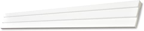 Decosa Deckenleiste F60 Veronique - Edle Stuckleiste in Weiß - 75 Leisten à 2 m Länge = 150 m - Zierleiste aus Styropor 60 mm - Für Decke oder Wand