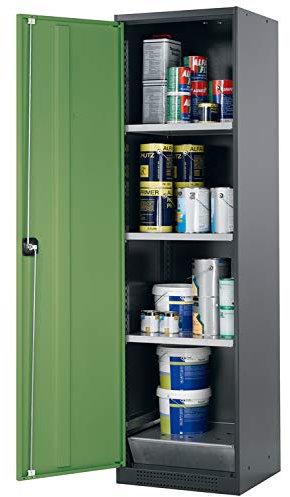ASECOS Chemikalienschrank CS RAL 7016/RAL 6011 4xTA zur Lagerung von Nicht entzündbaren Gefahrstoffen in Arbeitsräumen