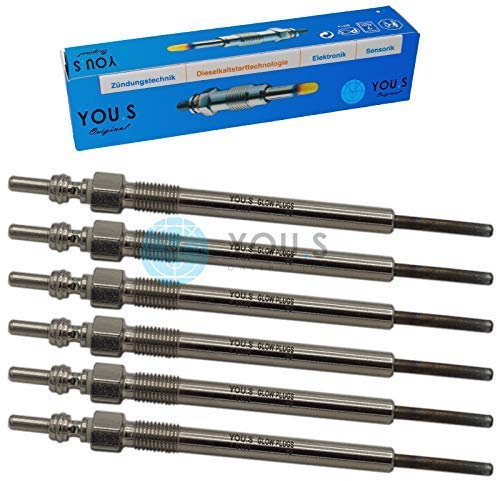 YOU.S Original LR013275 Glühkerzen 126 mm 7 V (6 Stück)