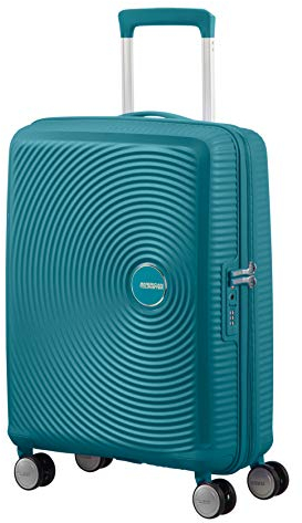 American Tourister Soundbox - Trolley S Espandibile Bagaglio a Mano, 55 cm, 35.5/41 L, Verde (Jade Green)