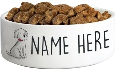 Personalised Dog Bowl. Any Name And Breed Can Be Personalised On It. Large Water Bowl. Food Bowl. Pet China Bowl
