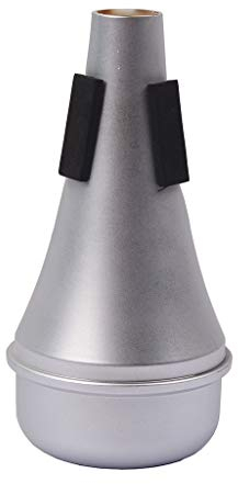 Alnicov Trompeten-Schalldämpfer, tragbarer Trompeten-Dämpfer, für Anfänger, Chrom