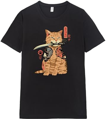 Pampling Maglietta a Maniche Corte, 100% Cotone, Abbigliamento Unisex per Uomo e Donna, Serigrafata con Girocollo e vestibilità Regolare, Colore Bianco o Nero (Catana)