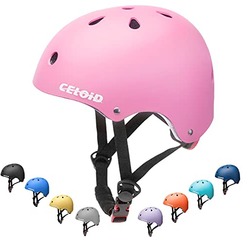 CELOID Cykelhjälm för barn-CPSC-certifierad småbarn justerbar skateboardhjälm för 8-15 år flickor pojkar multisport cykling cykel skateboard rullskridskoåkning scooter rullblad snowboard balanscykel