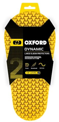 Oxford Products OB133 Inserciones de protección de Codo Grande para Motocicleta, Amarillo, 122 mm x 255 mm