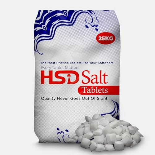 HSD salt tablets 25kg, water softener salt tablets 25kg | Compatible to All salt tablet | Food Grade 100% Genuine British HSD tablet Of Premium Quality 1 pack
