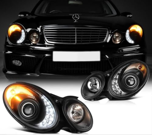 CR-Lights LED Scheinwerfer Set in chrom für Mercedes W211 E-Klasse 03.2002-04.2006 VorMOPF