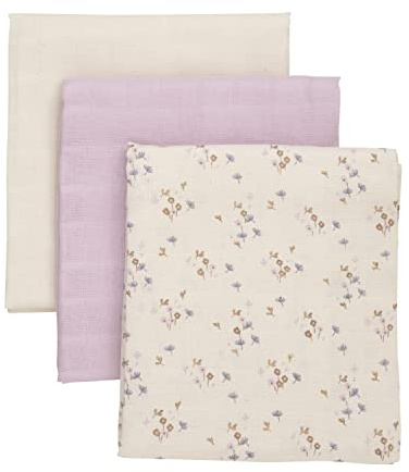 Pippi 3er Pack Unisex Baby Stoffwindel/Spucktuch/Mullwindel 70x70