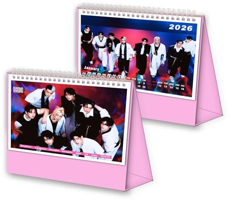 Stray-Kids Kalender 2024–2025, Stray-Kids Geschenk-Foto-Tischkalender für Silvester, Violett