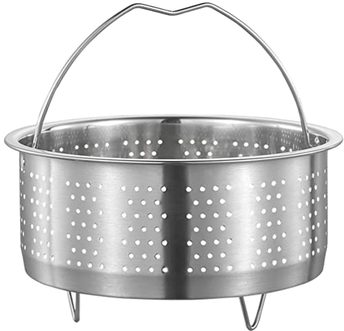 Operitacx Stainless Steel Steamer Basket Multi-use Vegetable Steamer Insert Anti-stick Design for Cooking Ramen Pasta Dumplings and More for Optimal Heat Distribution