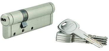 THIRARD Trafic 12, Cylindre de serrure, 30 x 65 mm, Nickel, 5 clés | Double entrée, finition nickelée, protection anti-perçage, anti-arrachement, anti-casse, livré avec 5 clés réversibles