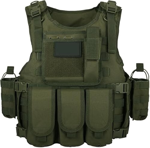 PIKEON Taktische Airsoft-Weste, Outdoor, CS-Spielweste, verstellbar, Erwachsene, geeignet für den Zug