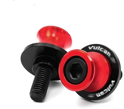 Schwingenschutz Montageständer Für KA&WA&SA&KI für Vulcan S 650 VN650 2015-2022 2023 Motorrad CNC Schwinge Spulen Slider Stand Zubehör 10mm Slider Stand Schrauben(Red)