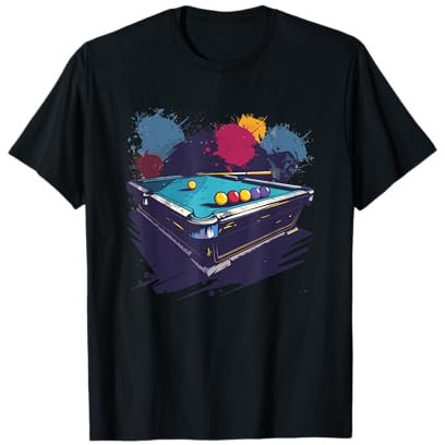 Billard Grafik Poolbillard Snooker T-Shirt