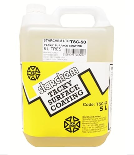 INTERMIX SUPPLIES Tacky Surface Coating 5 Litre – Clear, Water-Based, Multi-Application for Spray Booths, Brushes, and Rollers