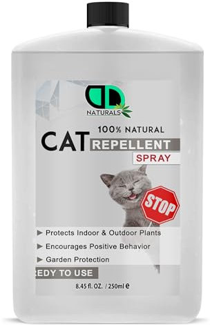DD Teck 100% Natural Cat Repellent Spray, Safe & Effective -Prevents Scratching & Damage, Garden Protection,Encourages Positive Behavior,Easy to Use (250ml Postal)