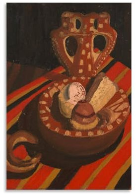 YiQuSoft Cedric Morris Patisseries And A Croissant 1922 Poster Impression sur toile Œuvres d'art Idée cadeau Esthétique sans cadre 40 x 60 cm