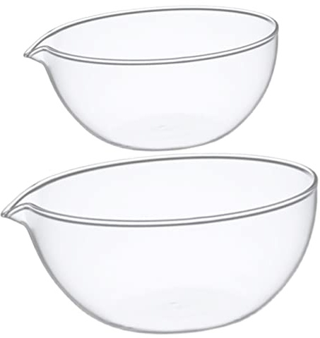 Cabilock 2pcs Mini Bowls Baking Glass Bowls for Soy Sauce Seasoning Dishes for Kitchen Gadgets