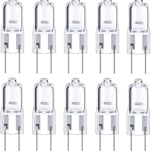 QIROGKC G6.35 Halogen Bulb 12v Commercial Grade 5w-100w for Airport Projector Microscope Lighting Long Life Cost Effective Replacement(30PCS/100W)