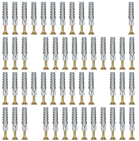 50 Viti Espansione in Metallo Tasselli Per Muro Cemento Bulloni Fissaggio Tappo Perforazione Per Tubi Autofilettanti in Metallo