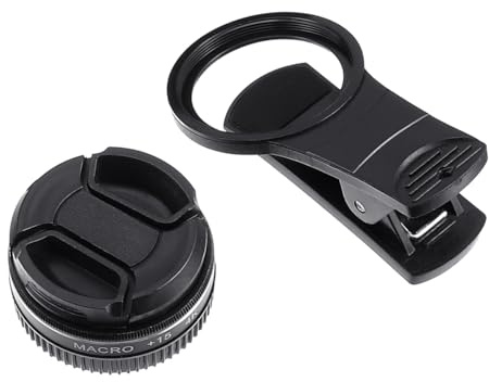 Zerodeko Obiettivo Macro per Telefono Cellulare 37 Mm 15x Lente Grandangolare, Clip e Guscio in Lega di Alluminio Aeronautico, Compatto e Portatile per Foto Dettagliate ad Alta Definizione