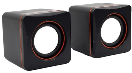 FROMCEO Enceinte filaire compacte pour ordinateur portable de bureau, boîte de son stéréo portable avec design peu encombrant, haut-parleurs multimédia pour la maison