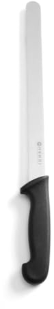 HENDI Brotmesser, Küchenmesser, Messer, HACCP, Geschirrspülmaschinengeeignet, Klingte: 250mm, Länge 385mm, Edelstahl, Polypropylen, schwarz, 843000
