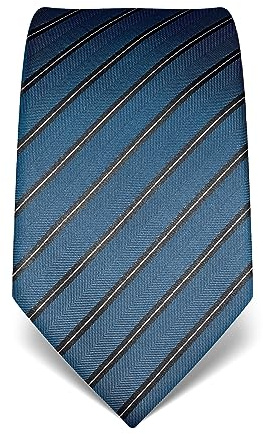 Vincenzo Boretti Herren Krawatte reine Seide gestreift edel Männer-Design zum Hemd mit Anzug für Business Hochzeit 8 cm schmal/breit