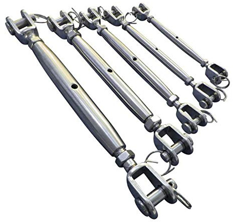 316 Stainless Steel Turnbuckle/Rigging Screw, Sailing Rigging Screw, Marine Grade Turnbuckle (1, M8)