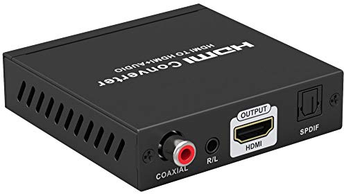 PremiumCord 4K Audio Extractor ARC, HDR, Ausgänge: Stereo-Buchse, SPDIF, Cinch, Video Auflösung 4K@60Hz UHD 2160p, Full HD 1080p, 3D, HDCP, Farbe schwarz