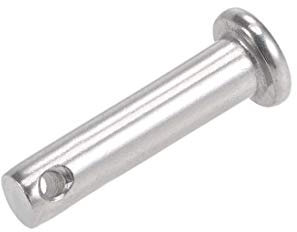 sourcing map 1 Stück Steckbolzen Splintstift Flachekopf Einloch Gabelkopfstifte Gelenkstift 6mm x 25mm aus Edelstahl 304