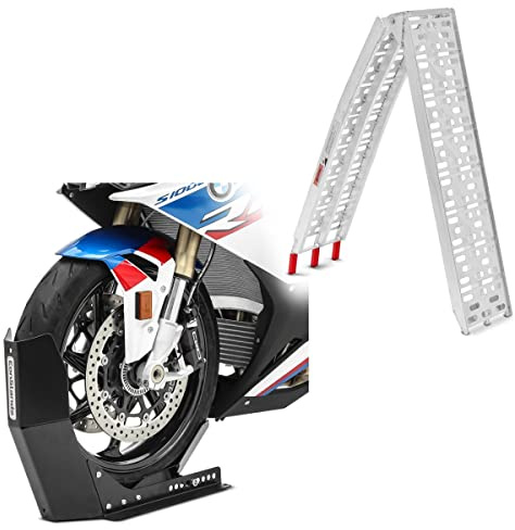 Motorrad Auffahrrampe Alu CS1 + Motorradwippe Easy Fix klappbar max. 340kg