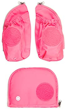 ergobag Fluo LED Seitentaschen Set Geeignet für pack, cubo, cubo light und wide Pink