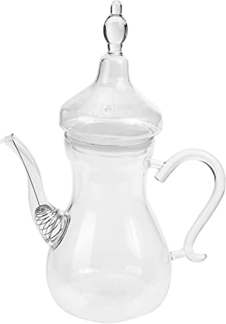 Alipis Turkish Arabic Teapot Glass Tea Pot 1000ml Loose Leaf Warmer Iced Maker Brewer Kettle for Blooming Loose Leaf Pot