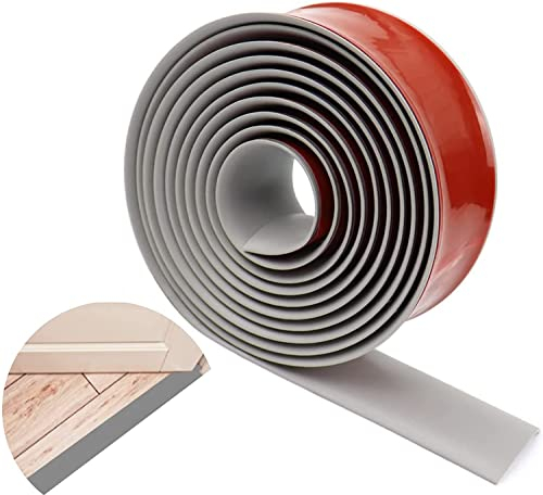 Grau Übergangsprofil Wasserdicht Selbstklebend Vinyl Übergang Sschiene | Boden-Leiste Zum Vinyl Übergangs-für Fußböden | Ungelochte Abdeckleiste | Bodenprofil | Türschwelle Zum Kleben 3 m