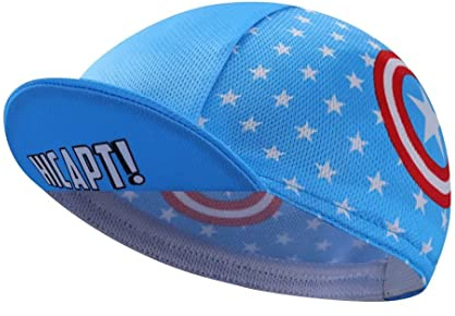Bikingbros Cappellino Divertente per Ciclismo - Cappello da Ciclismo in Poliestere Cartone Animato - Sottocasco - Fodera per Casco da Ciclismo Traspirante e Assorbimento del Sudore, taglia unica