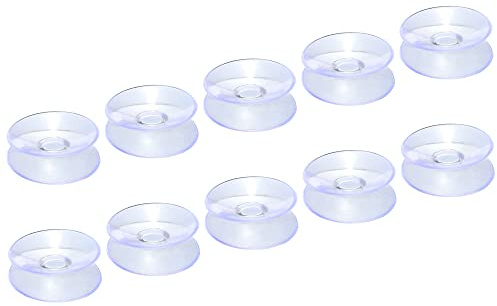 sourcing map Verre Table Dessus Entretoises, 30mm Dia. PVC Double Face Ventouse Ventouse Fenêtre Mur Cintre pour Maison Cuisine Salle Bain, Paquet de 20