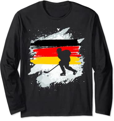 Eishockey Sportler aus Deutschland Langarmshirt