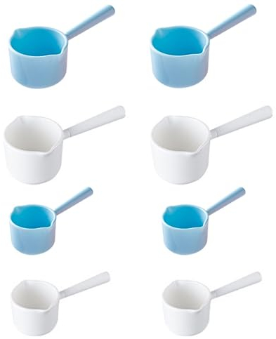 Leadigol 8PCS Short Handle Teaspoons Measuring Spoons 15ml and 5ml Teaspoon Reusable for Sugar Milk Powder Coffee Spoons Kitchen Cooking