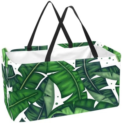 Panier à provisions réutilisable en forme de feuille de bananier pour pique-nique, shopping