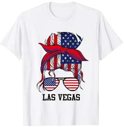 Bandana Kopftuch Sonnenbrille Mädchen Las Vegas T-Shirt