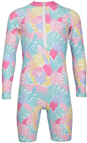 A2Z 4 Kids Girls One Piece Wetsuit Swimsuit Surfing Diving Comfortable - SW Wetsuit 869 Tropical 13-14
