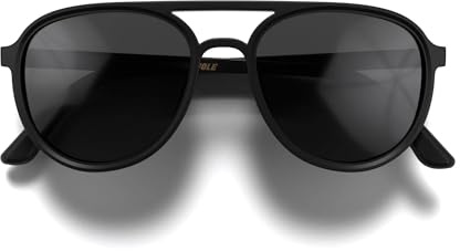 LONDON MOLE® Pilot occhiali da sole | Fantastici occhiali sagomati in stile pilota | Uomo donna unisex | Cerniere a molla